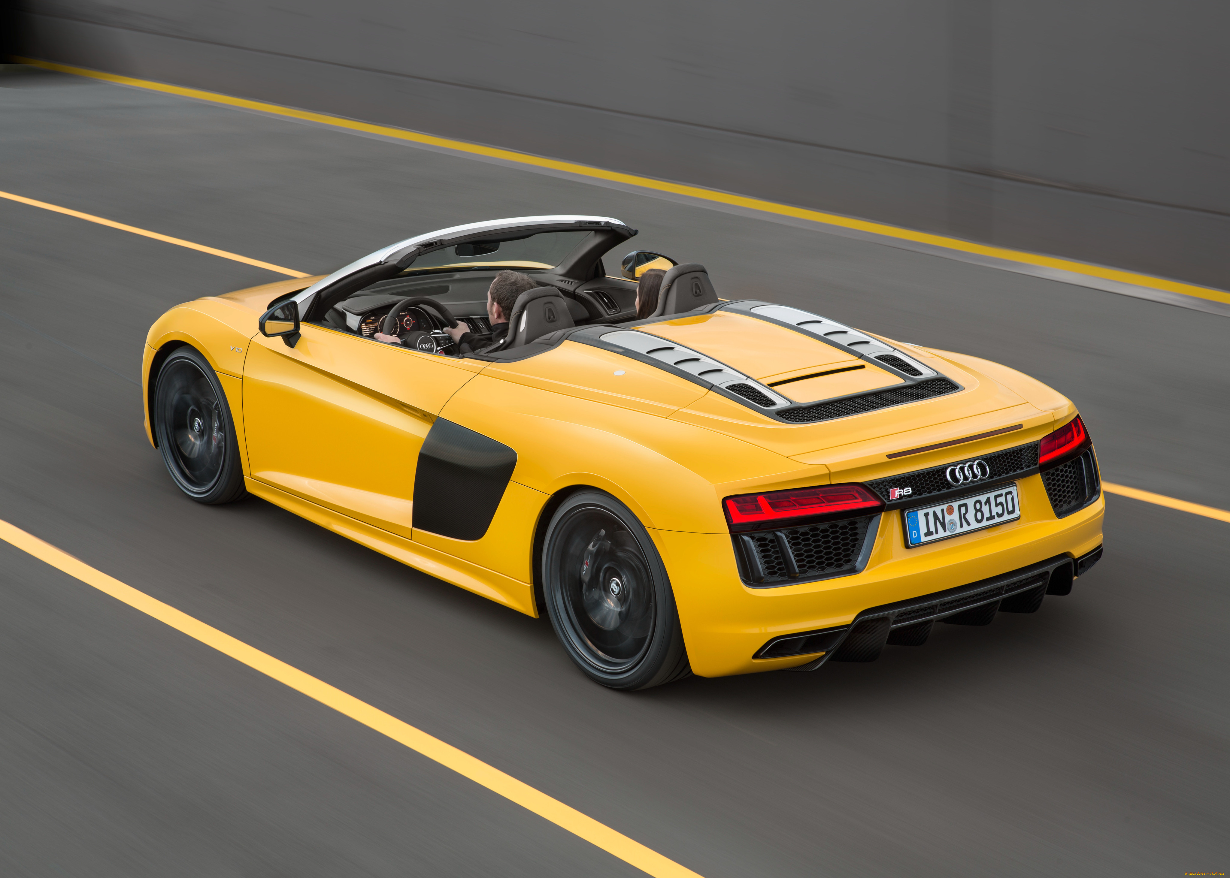 , audi, r8, spyder, v10, 2016